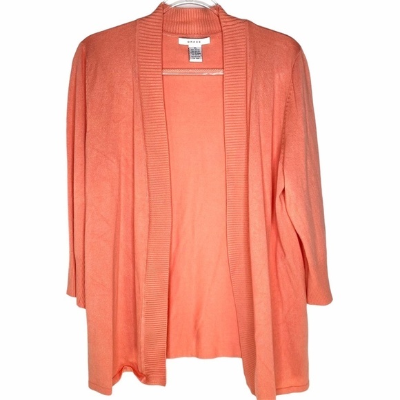 Grace Fine knit Cardigan cantaloupe - Picture 1 of 3